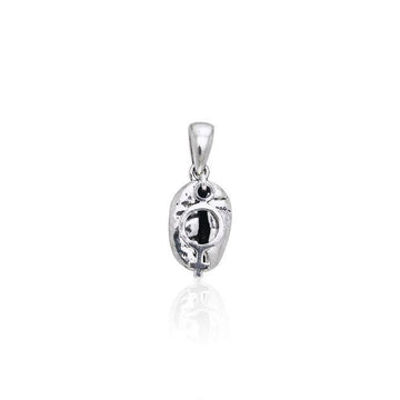 Female Symbol on Coffee Bean Silver Pendant TP398 - Jewelry